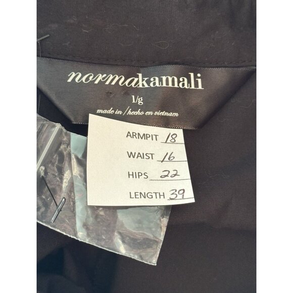 Norma Kamali Women Cap-Sleeve Poplin Pleated Shirt-Dress Size L Preppy Grunge - Picture 2 of 11